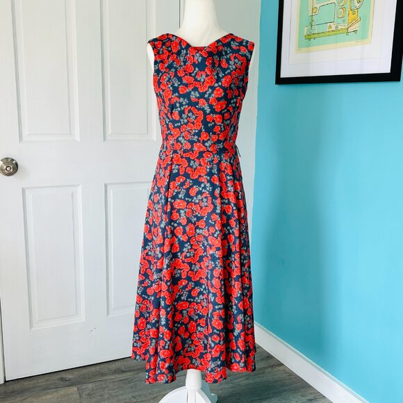 NEW with TAGS Eva Franco Zinta Dress in Red Poppy (size 2) - Picture 7 of 15